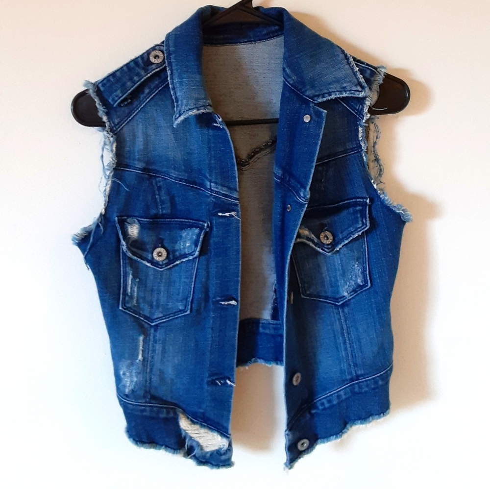 James Jean's denim/jean vest